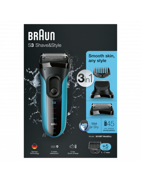3010BT pardel Series 3 ProSkin Shave&Style 3-in-1 Wet&Dry