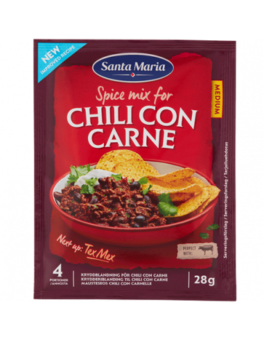 KAST 20tk! SANTA MARIA Chilli con Carne maitseainesegu 28g