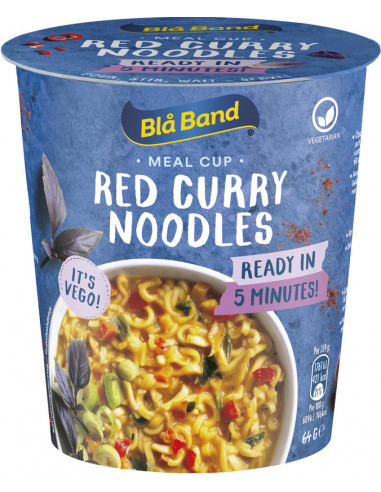 KAST 8tk! Blå Band Red Curry nuudli topsiroog 64g