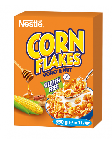 KAST 16 tk! NESTLÉ Corn Flakes mee/pähkli, gluteenivaba 350g