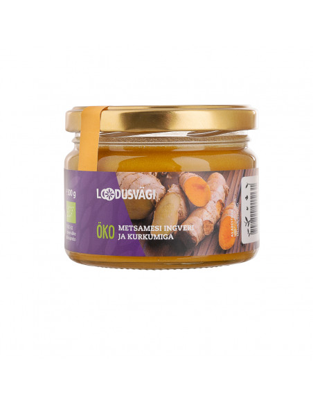 KAST 6tk! Loodusvägi ÖKO metsamesi, kurkumi ja ingveri 300g EE-ÖKO-03