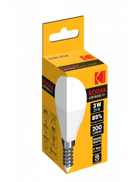 Kodak LED 3W (25W) E14 soe valge G45...
