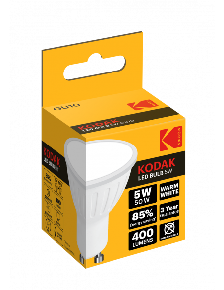 Kodak LED 5W (50W) GU10 soe valge 400lm
