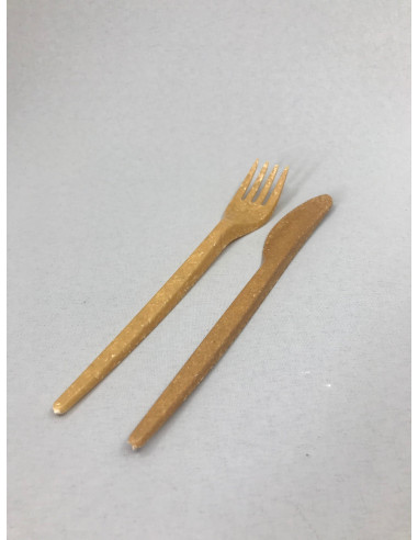 KAST 300 tk! Nature Cutlery kahvel-nuga puitkiust korduvkasutatav 1tk