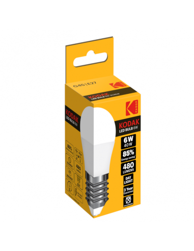 Kodak LED 6W (40W) E27  valge G45 matt lühter 480lm
