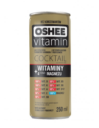 Oshee (24 tk pakendis) vitaminiseeritud jook guajaavi ja apelsini maitseline 250ml+PANT