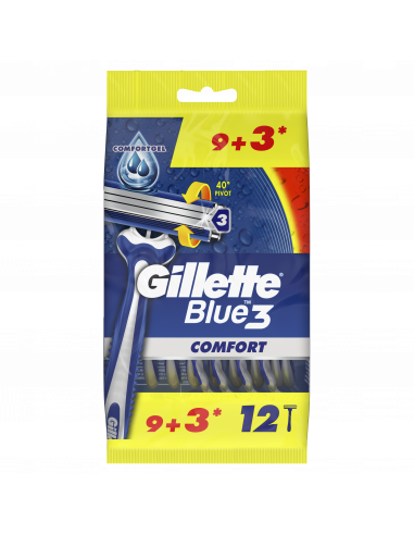 Gillette Blue3 Comfort Meeste Ühekordne Raseerija, 12 Tk