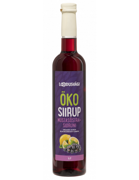Loodusvägi ÖKO mustasõstra-sidruni siirup 500ml AT-BIO-301