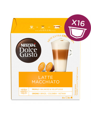 KAST 3tk! NESCAFÉ® Dolce Gusto kohvikaplsid “Latte Macchiato” 8+8 tk
