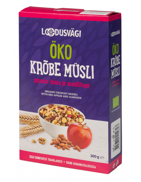 Loodusvägi ÖKO krõbe müsli õuna ja mandli 300g IT-BIO-013