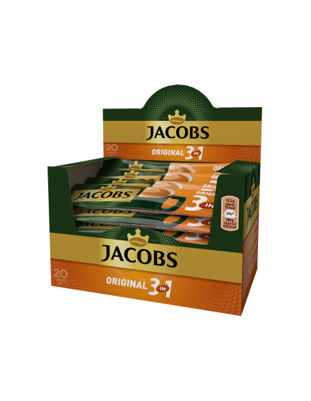 JACOBS 3in1 lahustuv kohv 20x15.2g karp
