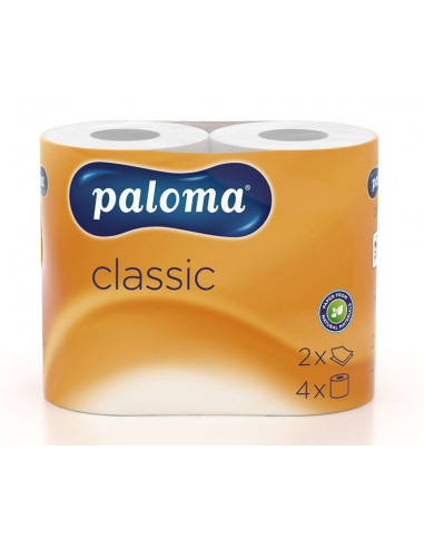 Paloma tualettpaber Classic valge  4 rulli 2-kihiline
