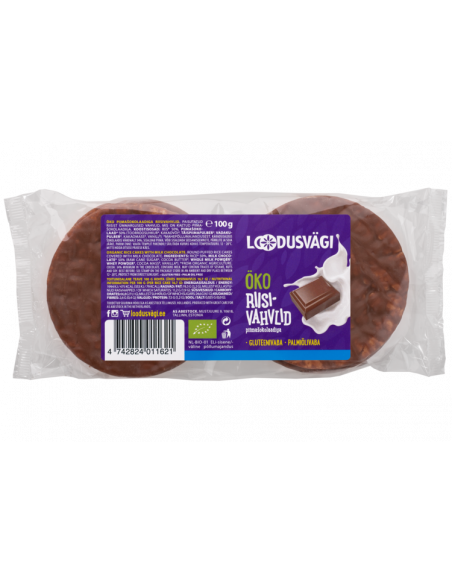 KAST 12tk! Loodusvägi ÖKO riisivahvel piimašokolaadi 100 g NL-BIO-01