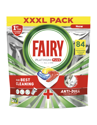 Fairy Platinum Plus All in One’i Nõudepesumasina Tabletid Lemon, 84 Tabletid