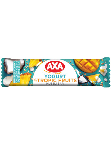 AXA müslibatoon jogurti ja troopiliste viljadega 25g