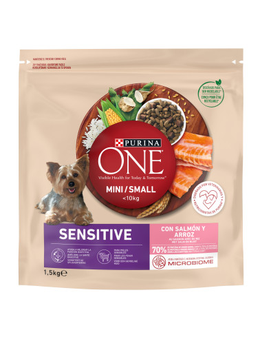ONE mini kuiv koeratoit sensitiv lõhe/riis 1,5kg