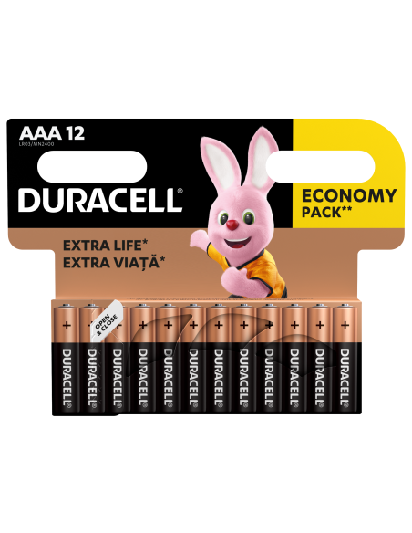 KAST 12 tk! Duracell patarei AAA/MN2400 12 tk