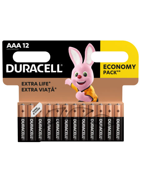 Duracell patarei AAA/MN2400 12 tk