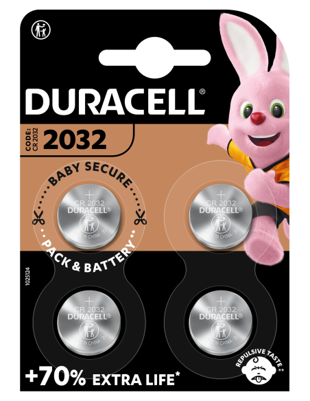 Duracell patarei 2032 3V liitium 4 tk