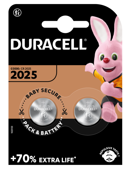 Duracell patarei DL 2025 3V liitium 2 tk