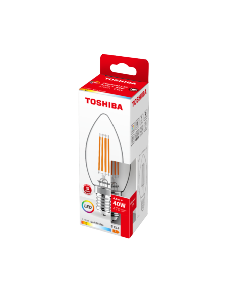 Toshiba LED  Filament 4.5W (40W) E14 soe valge küünal 470 lm