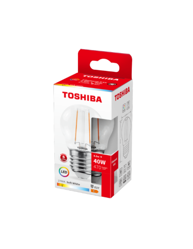 KAST 10 tk! Toshiba LED Filament 4.5W (40W) E27 soe valge lühter 470 lm