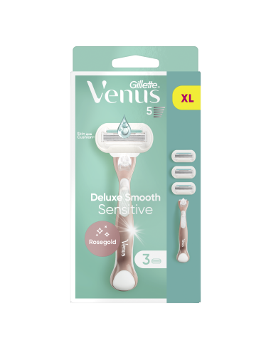 Gillette Venus Extra Smooth Sensitive RoseGold Raseerija + Vahetusterad 3 tk