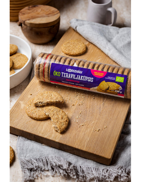KAST 12 tk! Loodusvägi ÖKO teraviljaküpsis kaerahelvestega 250g IT-BIO-007