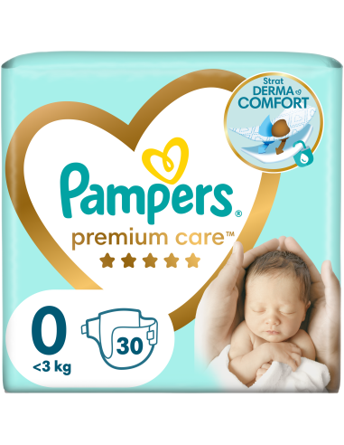 KAST 4 tk! Pampers Premium Care Mähkmed,  Suurus 0 (Mini), kuni 3 Kg, 30 Mähet