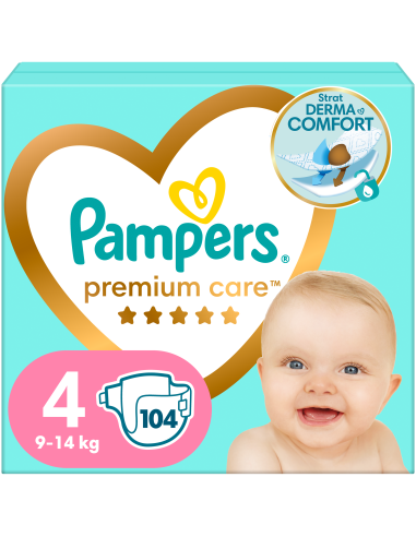 Pampers Premium Care Mähkmed, Suurus 4 (Maxi), 9–14 Kg, 104 Mähet