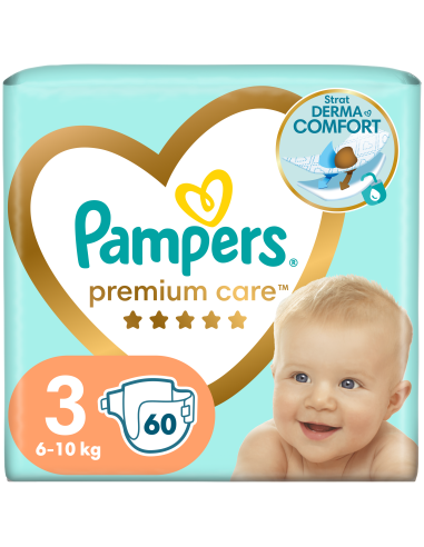 Pampers Premium Care Mähkmed, Suurus 3 (Midi), 6–10 Kg, 60 Mähet
