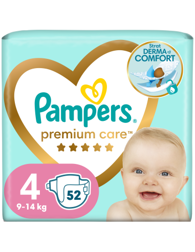 Pampers Premium Care Mähkmed, Suurus 4 (Maxi), 9–14 Kg, 52 Mähet
