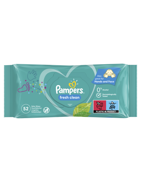 KAST 3 tk! Pampers Fresh Clean Niisked Beebisalvrätid, 3 Pakki, 156 Niisket Salvrätikut