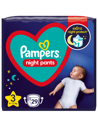 KAST 4 tk! Pampers Night Pants Püksmähkmed, Suurus 3, 29 Mähet, 6kg-11kg