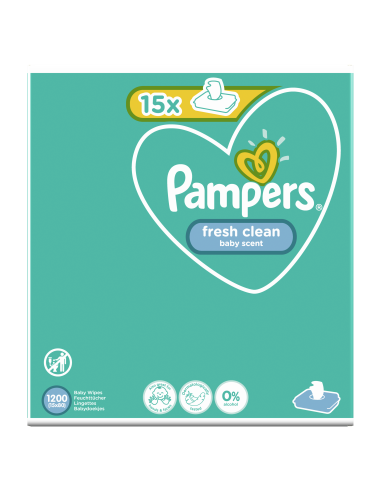 Pampers Fresh Clean Niisked Beebisalvrätid, 15...