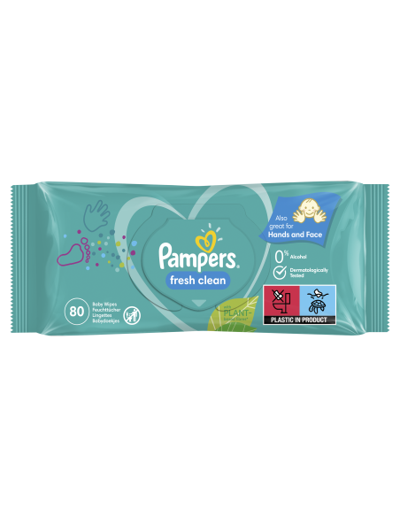 Pampers Fresh Clean Niisked Beebisalvrätid, 15 Pakki,1200 Salvrätti