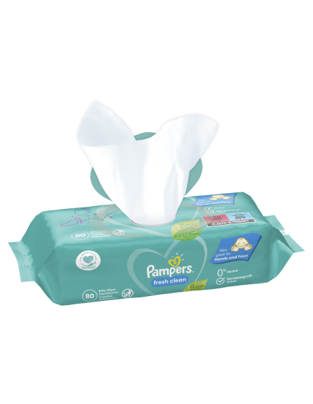 Pampers Fresh Clean Niisked Beebisalvrätid, 15 Pakki,1200 Salvrätti