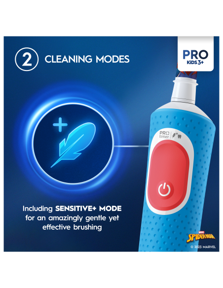 D103.413.2KX Vitality PRO Kids 3+ Spiderman Elektriline Hambahari + Reisikarp