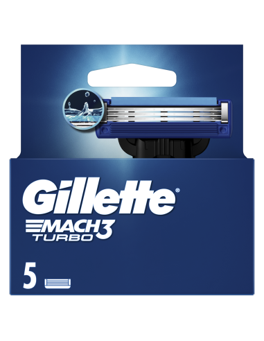 Gillette Mach3 Turbo Meeste Raseerija Varuterad, 5 tk