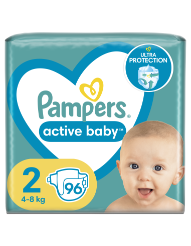 Pampers Active Baby Mähkmed, Suurus 2, 96 Mähet, 4kg-8kg