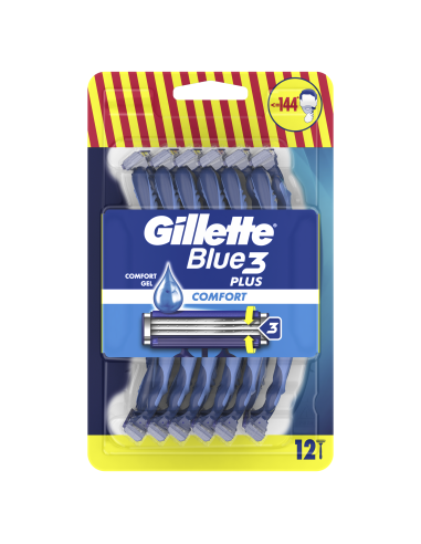 Gillette Blue3 Comfort Meeste Ühekordne Raseerija, 12 tk