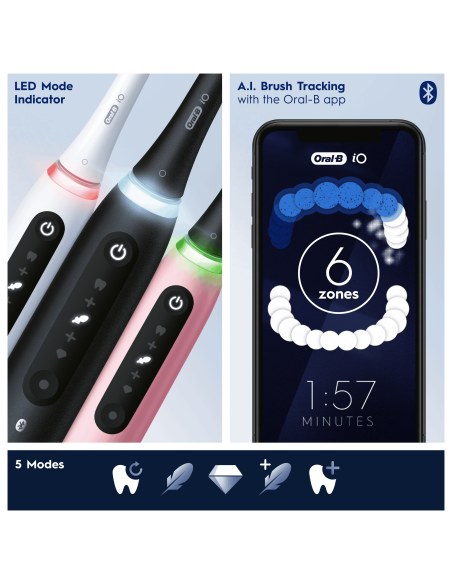 iOG5d.2J6.2K Oral-B iO5 elektriline hambahari Duo Pack Matt Black+Quite White