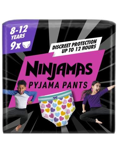 Pampers Ninjamas Pidžaamapüksid Heart, 9 tk, 27-43 kg