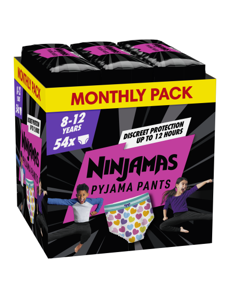 Pampers Ninjamas Pidžaamapüksid Heart, 54 tk, 27-43 kg