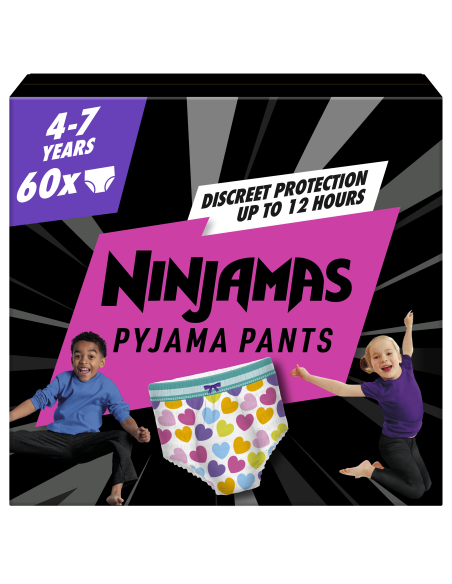 Pampers Ninjamas Pidžaamapüksid Heart, 60 tk, 17-30 kg