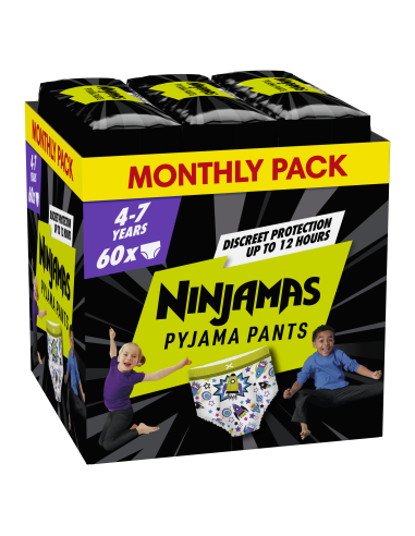Pampers Ninjamas Pidžaamapüksid Space, 60 tk, 17-30 kg
