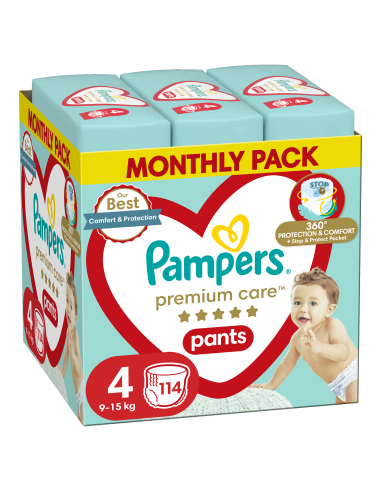 Pampers Premium Care Pants Püksmähkmed, Suurus 4, 114 Mähet, 9-15kg