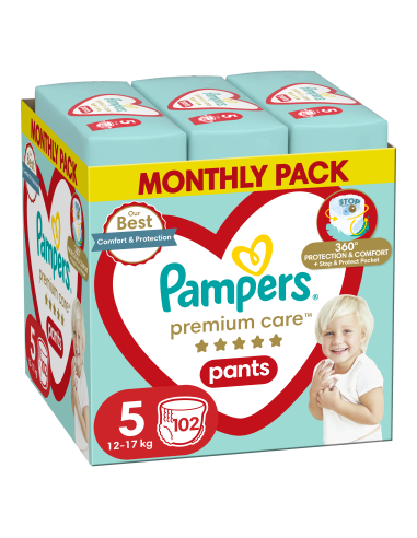 Pampers Premium Care Pants Püksmähkmed, Suurus 5, 102 Mähet, 12-17kg