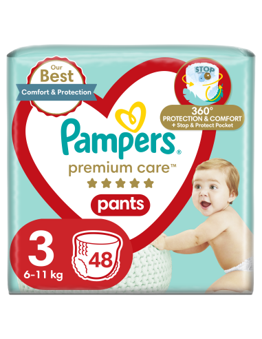 Pampers Premium Care Pants Püksmähkmed, Suurus 3, 48 Mähet, 6-11kg