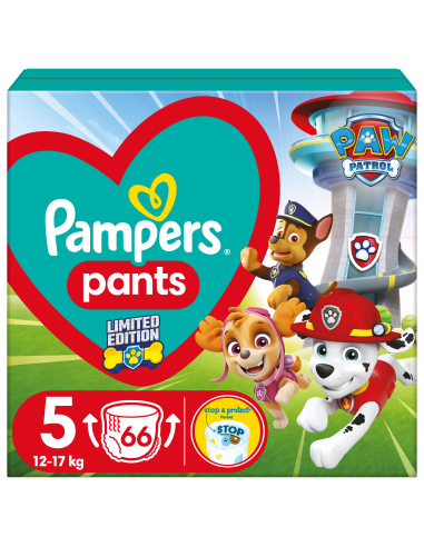 Pampers Pants Paw Patrol Püksmähkmed, Suurus 5, 66 Mähet, 12-17kg 